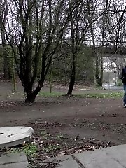 15 pictures - Blonde girl pisses in public as cars drive past