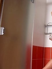 15 pictures - Stunning blonde pisses while masturbating