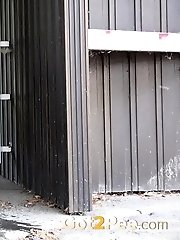15 pictures - Pretty brunette makes a pissy puddle outside