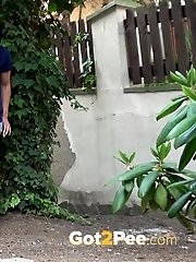 15 pictures - Nervous teens public peeing for her boyfriend