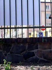 15 pictures - Piss compilation of slow motion outdoor pissing