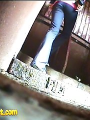14 pictures - Voyeur hiding in park loo films unsuspecting hoes