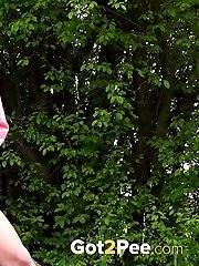 15 pictures - Public pissing for cute blonde European