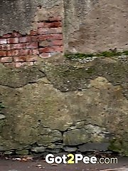 15 pictures - Pregnant Nicolette Noir pisses outside in city